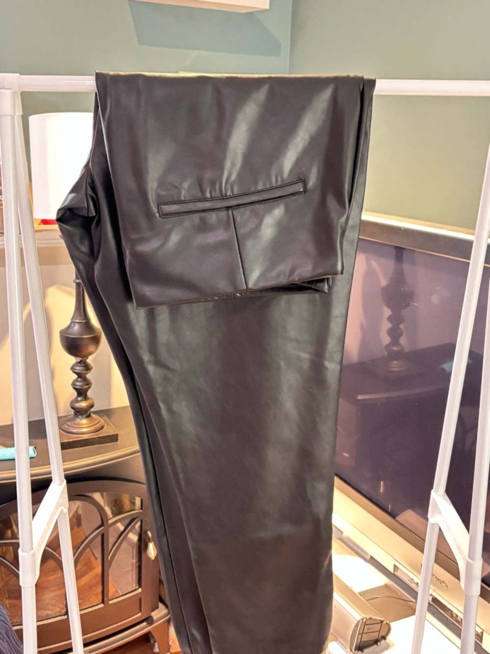 Women’s Black Faux Leather Skinny Pants